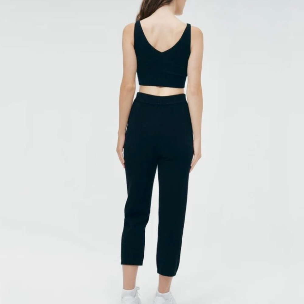 Naadam Cashmere Cropped Pant in Black
